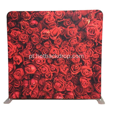 Red Rose Christmas Cenário personalizado com tecido de tensão